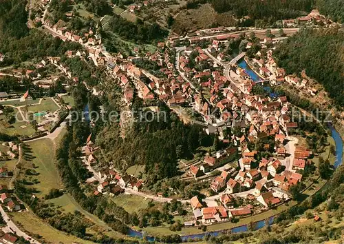 AK / Ansichtskarte Wildberg_Schwarzwald Fliegeraufnahme Haus Saron Erholungsheim Wildberg Schwarzwald