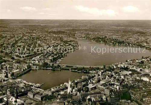 AK / Ansichtskarte Hamburg Fliegeraufnahme Alster Hamburg