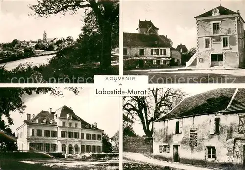 AK / Ansichtskarte Labastide Murat Vue generale Place de la Mairie Chateau de Murat Maison Natale de Morat Labastide Murat