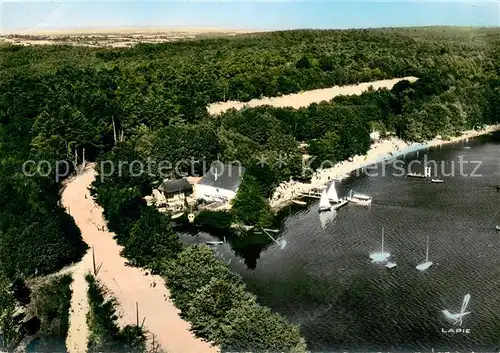 AK / Ansichtskarte Sille le Guillaume Sille Plage Lac Foret Domaniale Vue aerienne Sille le Guillaume