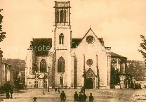 AK / Ansichtskarte Agen_Lot_et_Garonne La Cathedrale Saint Caprais commencee et terminee Agen_Lot_et_Garonne