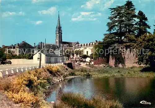 AK / Ansichtskarte Le_Loroux Bottereau Etang et le clocher Le_Loroux Bottereau