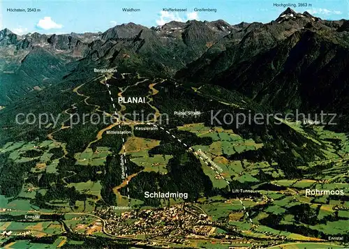 AK / Ansichtskarte Schladming_Obersteiermark Feriengebiet Schladming Rohrmoos Dachstein Tauernregion Alpenpanorama Fliegeraufnahme Schladming_Obersteiermark