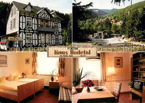 AK / Ansichtskarte Altenbrak_Harz Pension Haus Bodetal Fremdenzimmer Freilufttheater Altenbrak Harz