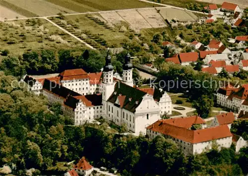 AK / Ansichtskarte Obermarchtal Fliegeraufnahme Kaufhaus Maicher Kirche Obermarchtal