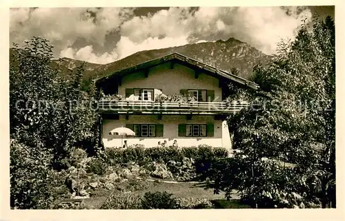 AK / Ansichtskarte Obergrainau Gaestehaus Pension Haus Buchwieser Holzschnitzerei Alpen Obergrainau