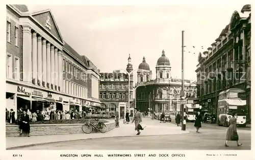 AK / Ansichtskarte Kingston_upon_Hull_City_of Waterworks Street and Dock Offices 