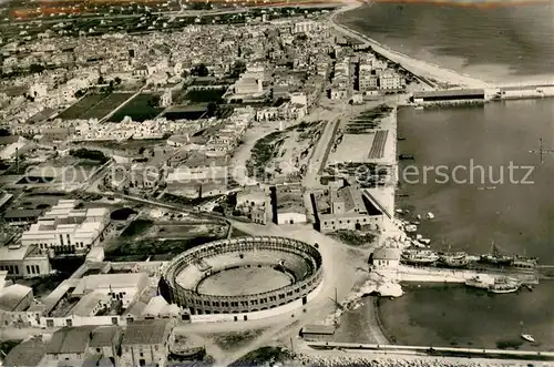 AK / Ansichtskarte Vinaroz Plaza de toros vista aerea Vinaroz