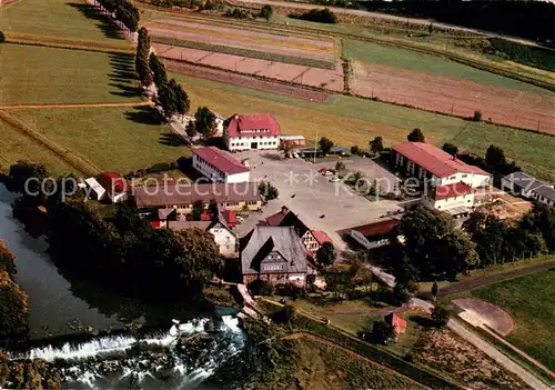 AK / Ansichtskarte Cappel_Marburg Landschulheim Steinmuehle Fliegeraufnahme Cappel Marburg