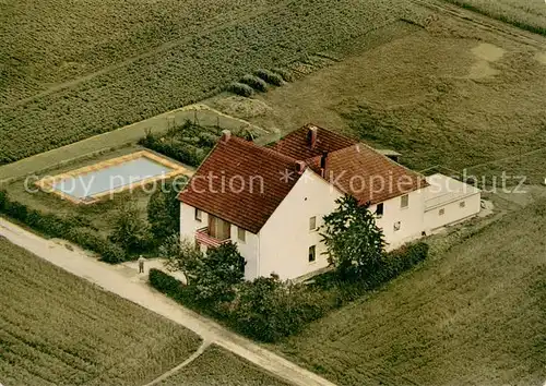 AK / Ansichtskarte Wethen Pension Hanebeck Fliegeraufnahme Wethen