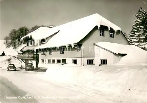 AK / Ansichtskarte Ibach_St_Blasien Gasthaus Kranz Winter im Schwarzwald Ibach_St_Blasien