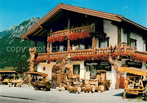 AK / Ansichtskarte Oberstdorf Thaumiller Herstellung von Zierbrunnen Schaukeln und Gartenmoebeln Oberstdorf