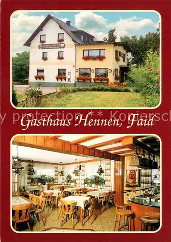 AK / Ansichtskarte Faid Gasthaus Hennen Gaststube Faid