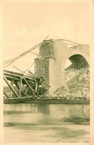 AK / Ansichtskarte Strypa Gesprengte Eisenbahnbruecke am Strypafluss 1915 Serie Weltkrieg 1914 16 Strypa