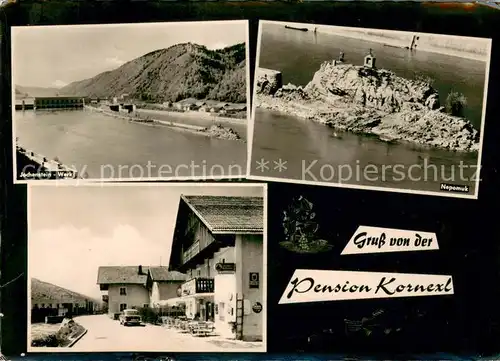 AK / Ansichtskarte Jochenstein_Niederbayern Jochenstein Werk Nepomuk Pension Kornexl Jochenstein_Niederbayern