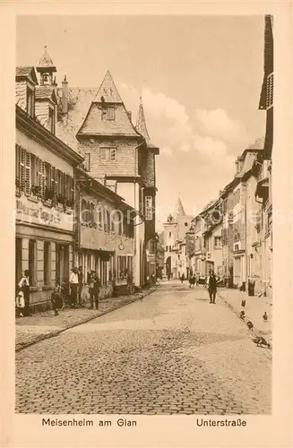 AK / Ansichtskarte Meisenheim_Glan Unterstrasse Meisenheim_Glan