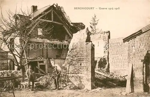 AK / Ansichtskarte Bergnicourt Ruines Grande Guerre 1914 18 Truemmer 1. Weltkrieg Bergnicourt