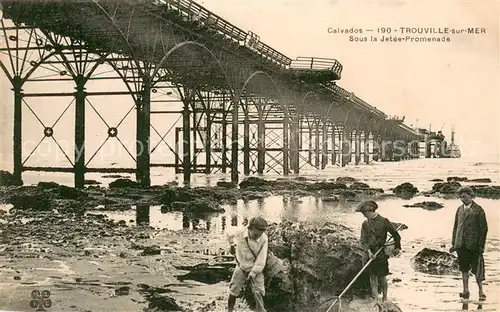 AK / Ansichtskarte Trouville sur Mer Sous la Jetee Promenade Trouville sur Mer