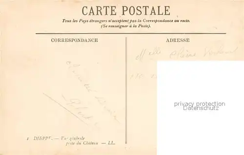 AK / Ansichtskarte Dieppe_Seine Maritime Vue generale prise du Chateau Dieppe Seine Maritime