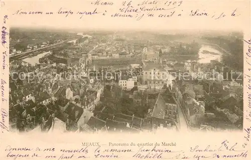 AK / Ansichtskarte Meaux_Seine_et_Marne Panorama du quartier du Marche Meaux_Seine_et_Marne