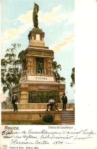 AK / Ansichtskarte Mexico_City Estatua de Cuauhtemoc Mexico City