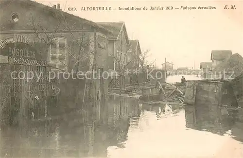 AK / Ansichtskarte Alfortville Inondations de Janvier 1910 maisons ecroulees Hochwasser Katastrophe Alfortville