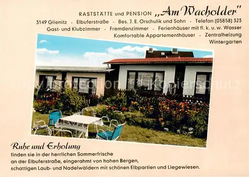 AK / Ansichtskarte Glienitz Rastst?tte Pension Am Wacholder Glienitz