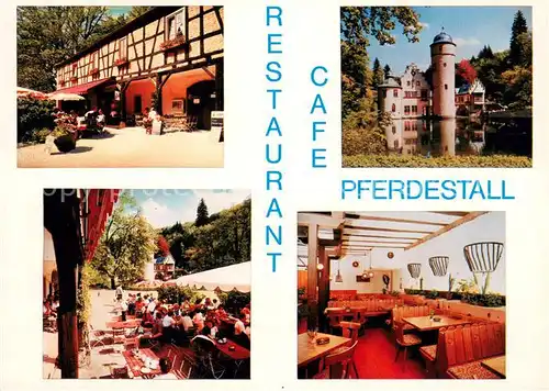 AK / Ansichtskarte Mespelbrunn Restaurant Caf? Pferdestall Mespelbrunn