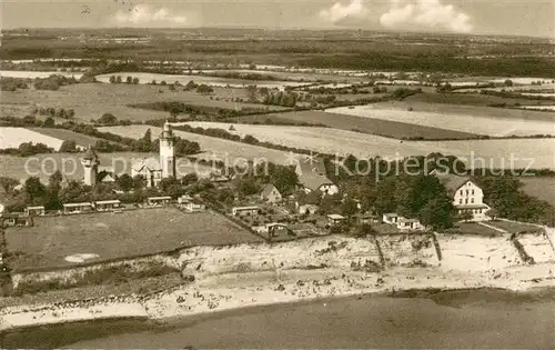 AK / Ansichtskarte Dahmeshoeved_Holstein Muettergenesungsheim Haus Seefrieden mit Leuchtturm Fliegeraufnahme Dahmeshoeved_Holstein