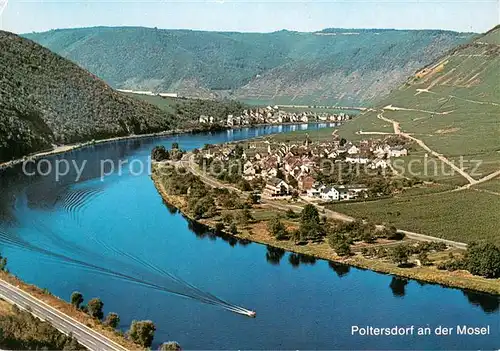 AK / Ansichtskarte Poltersdorf_Mosel Fliegeraufnahme 