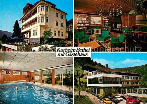 AK / Ansichtskarte Wildbad_Schwarzwald Kurheim Bethel mit Gaestehaus Gaststube Hallenbad Wildbad_Schwarzwald