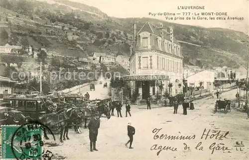 AK / Ansichtskarte Le_Mont Dore_Puy_de_Dome Vue prise de la gare les deux Avenues Le_Mont Dore_Puy_de_Dome