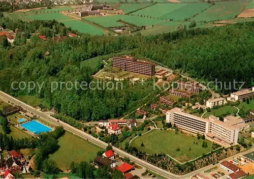 AK / Ansichtskarte Bad_Driburg Fliegeraufnahme mit Sanatorium Berlin BfA Fachklinik Rosenberg LVA Kurklinik der Bundesknappschaft Caspar Heinrich Klinik Bad_Driburg