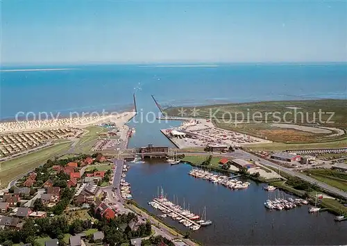 Carolinensiel Harlesiel_Ostfriesland Hafen Nordseebad Fliegeraufnahme Carolinensiel Harlesiel