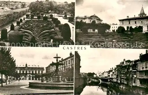 Castres_Tarn Le Jardin Theatre et clocher Saint Benoit Place Nationale Vieilles maisons Castres_Tarn