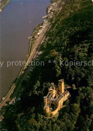 AK / Ansichtskarte Koblenz_Rhein Schloss Stolzenfels am Rhein Fliegeraufnahme Koblenz_Rhein