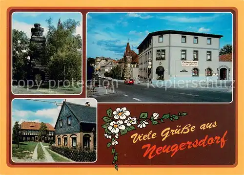 AK / Ansichtskarte Neugersdorf_Sachsen Bismarckturm Restaurant und Hotel Oberlausitzer Hof Am Buettnerborn Neugersdorf Sachsen