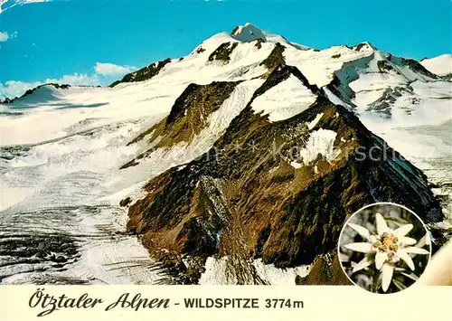 Wildspitze mit Mittelbergferner und Taschachferner Wildspitze