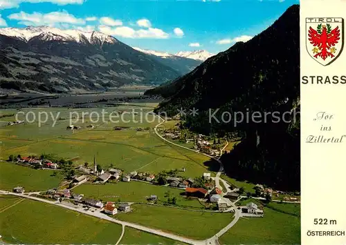 Strass_Zillertal Fliegeraufnahme mit Wallfahrtskirche Maria Brettfall Strass_Zillertal