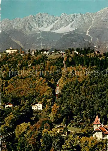 Innsbruck Hungerburg mit Seegrube und Hafelekar Fliegeraufnahme Innsbruck