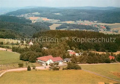 AK / Ansichtskarte Tromm_Odenwald Cafe Restaurant Trommer Hof Fliegeraufnahme Tromm Odenwald