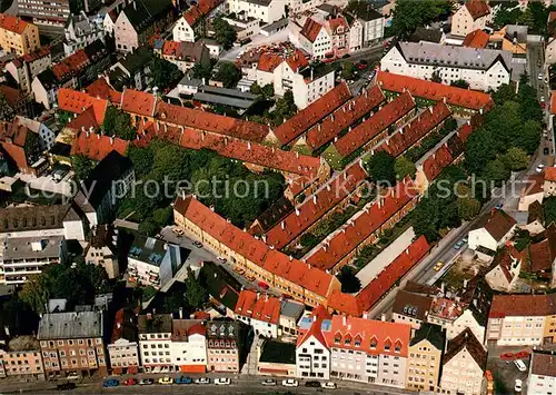 AK / Ansichtskarte Augsburg Fuggerei Fliegeraufnahme Augsburg