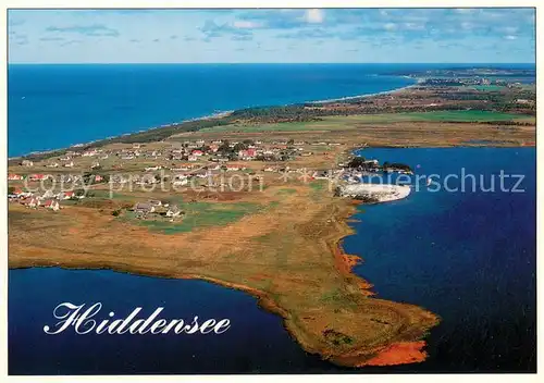 AK / Ansichtskarte Insel_Hiddensee Fliegeraufnahme mit Blick auf Neuendorf Insel Hiddensee