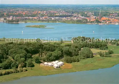 AK / Ansichtskarte Schleswig_Schlei Wikinger Museum Haithabu Fliegeraufnahme Schleswig_Schlei