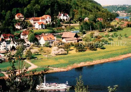 AK / Ansichtskarte Rathen_Saechsische Schweiz Diakonissenheim Felsengrund Fliegeraufnahme Rathen Saechsische Schweiz