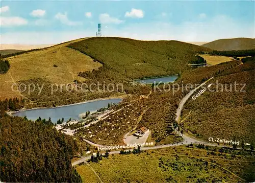 AK / Ansichtskarte Hahnenklee Bockswiese_Harz Fliegeraufnahme mit Cafe Kreuzeck und Campingplatz Hahnenklee Bockswiese