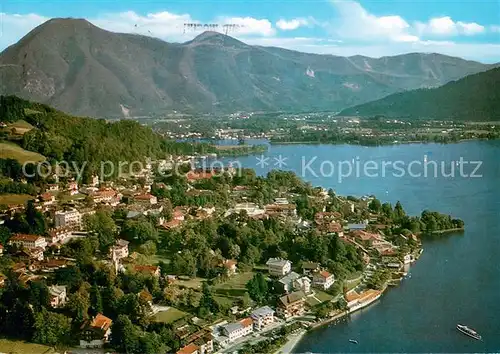 AK / Ansichtskarte Tegernsee Fliegeraufnahme mit Wallberg und Blaubergen Tegernsee