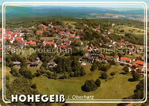 AK / Ansichtskarte Hohegeiss_Harz Fliegeraufnahme Hohegeiss Harz