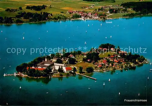 AK / Ansichtskarte Fraueninsel_Chiemsee Kloster Frauenwoerth Fliegeraufnahme Fraueninsel Chiemsee