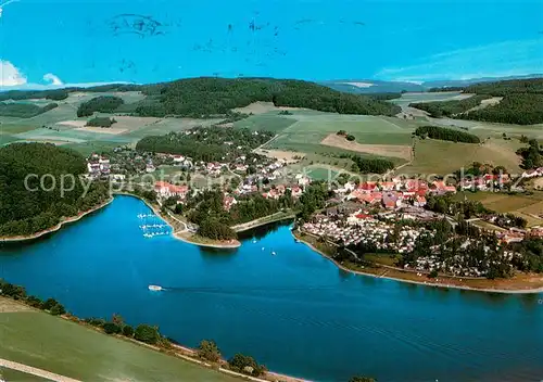 AK / Ansichtskarte Heringhausen_Waldeck Fliegeraufnahme mit Diemelsee Heringhausen Waldeck